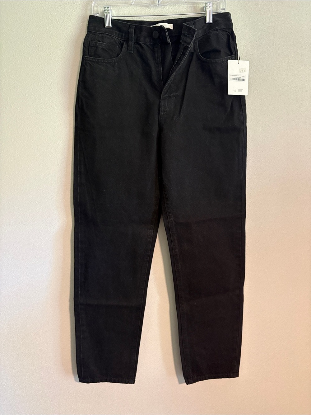 OAK + FORT Women's Slim Straight Jeans - Black